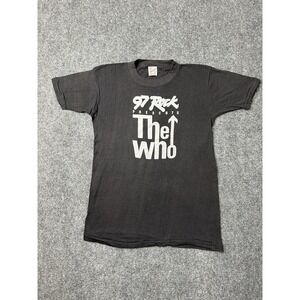 Mens Band Tee The Who 97 Rock Farewell Tour 1982 Black Graphic, Size S